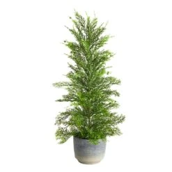 2.25 Ft. Unlit Californian Cedar Artificial Christmas Tree In Decorative Planter