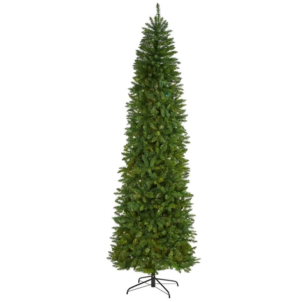 9 Ft. Slim Green Mountain Pine Artificial Christmas Tree With 1860 Bendable Branches 3 9 Ft. Slim Green Mountain Pine Artificial Christmas Tree With 1860 Bendable Branches