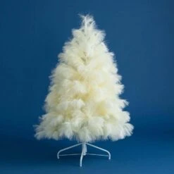 4 Ft. Unlit White Pampas Grass Artificial Christmas Tree 26 4 Ft. Unlit White Pampas Grass Artificial Christmas Tree -Christmas Gift Shop nearly natural unlit christmas trees t4782 44 1000