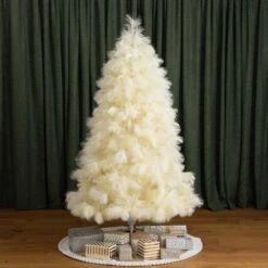 6 Ft. Unlit White Pampas Grass Artificial Christmas Tree 21 6 Ft. Unlit White Pampas Grass Artificial Christmas Tree -Christmas Gift Shop nearly natural unlit christmas trees t4784 1f 1000