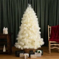 6 Ft. Unlit White Pampas Grass Artificial Christmas Tree 24 6 Ft. Unlit White Pampas Grass Artificial Christmas Tree -Christmas Gift Shop nearly natural unlit christmas trees t4784 76 1000