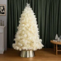 6 Ft. Unlit White Pampas Grass Artificial Christmas Tree 23 6 Ft. Unlit White Pampas Grass Artificial Christmas Tree -Christmas Gift Shop nearly natural unlit christmas trees t4784 fa 1000