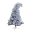 5 Ft. Artificial Silver Tinsel Holiday Santa's Hat Christmas Tree With Star Topper -Christmas Gift Shop nearly natural unlit christmas trees t4795 64 1000