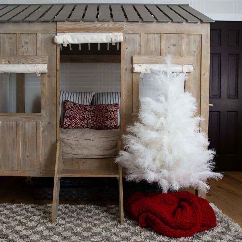 4 Ft. Artificial White Pampas Grass Christmas Tree 8 4 Ft. Artificial White Pampas Grass Christmas Tree - Image 6