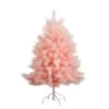 4 Ft. Artificial Pink Pampas Grass Christmas Tree -Christmas Gift Shop nearly natural unlit christmas trees t5211 64 1000