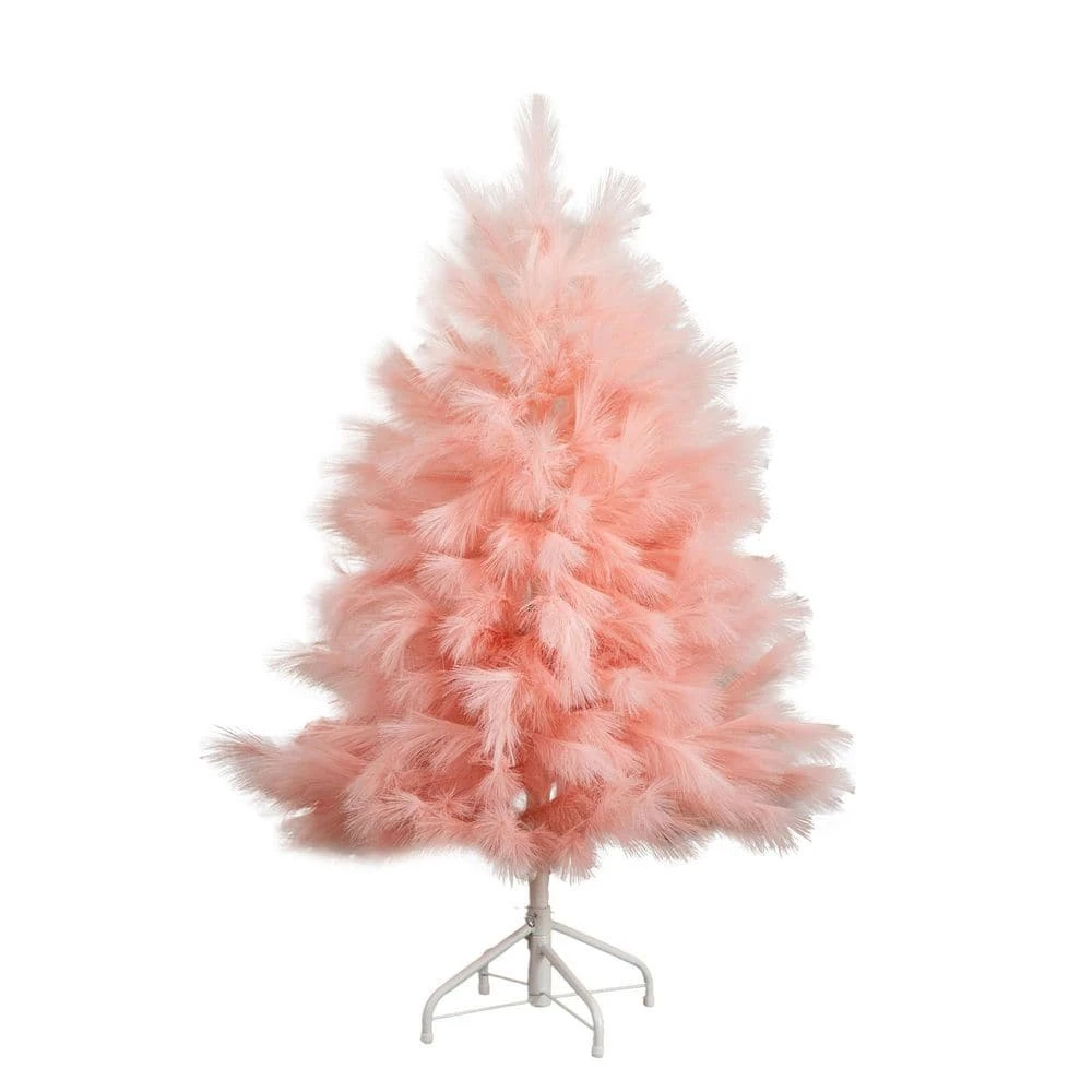 4 Ft. Artificial Pink Pampas Grass Christmas Tree 3 4 Ft. Artificial Pink Pampas Grass Christmas Tree