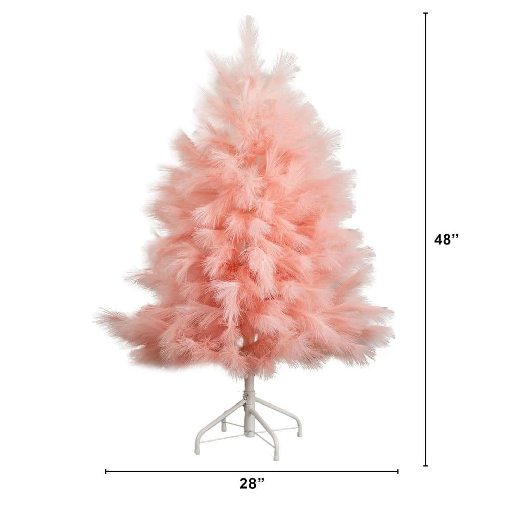 4 Ft. Artificial Pink Pampas Grass Christmas Tree 4 4 Ft. Artificial Pink Pampas Grass Christmas Tree - Image 2