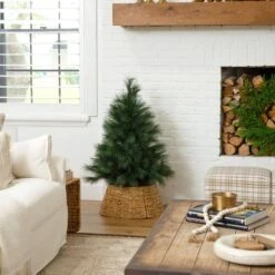 4 Ft. Artificial Green Pampas Grass Christmas Tree -Christmas Gift Shop nearly natural unlit christmas trees t5213 31 1000