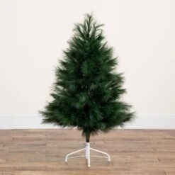 4 Ft. Artificial Green Pampas Grass Christmas Tree -Christmas Gift Shop nearly natural unlit christmas trees t5213 44 1000