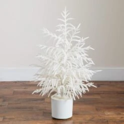 3 Ft. Artificial Real Touch White Norfolk Island Pine Christmas Tree With Natural Look 14 3 Ft. Artificial Real Touch White Norfolk Island Pine Christmas Tree With Natural Look -Christmas Gift Shop nearly natural unlit christmas trees t5373 fa 1000