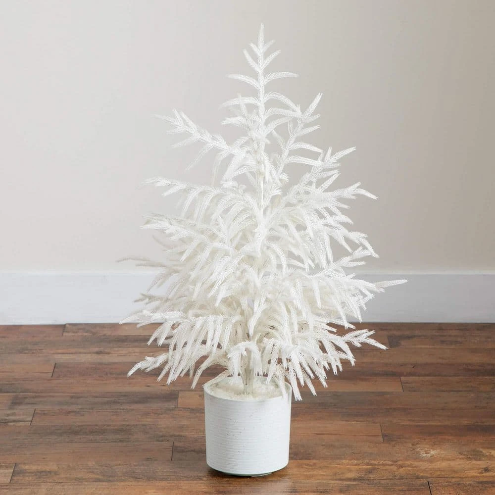 3 Ft. Artificial Real Touch White Norfolk Island Pine Christmas Tree With Natural Look 8 3 Ft. Artificial Real Touch White Norfolk Island Pine Christmas Tree With Natural Look - Image 6