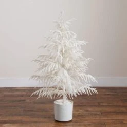 4 Ft. Artificial Real Touch White Norfolk Island Pine Christmas Tree With Natural Look 12 4 Ft. Artificial Real Touch White Norfolk Island Pine Christmas Tree With Natural Look -Christmas Gift Shop nearly natural unlit christmas trees t5374 44 1000