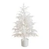 4 Ft. Artificial Real Touch White Norfolk Island Pine Christmas Tree With Natural Look 2 4 Ft. Artificial Real Touch White Norfolk Island Pine Christmas Tree With Natural Look -Christmas Gift Shop nearly natural unlit christmas trees t5374 64 1000