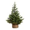 3 Ft. Artificial Balsam Fir Christmas Tree With Pine Cones In Jute Wire Planter 1 3 Ft. Artificial Balsam Fir Christmas Tree With Pine Cones In Jute Wire Planter -Christmas Gift Shop nearly natural unlit christmas trees t5378 64 1000