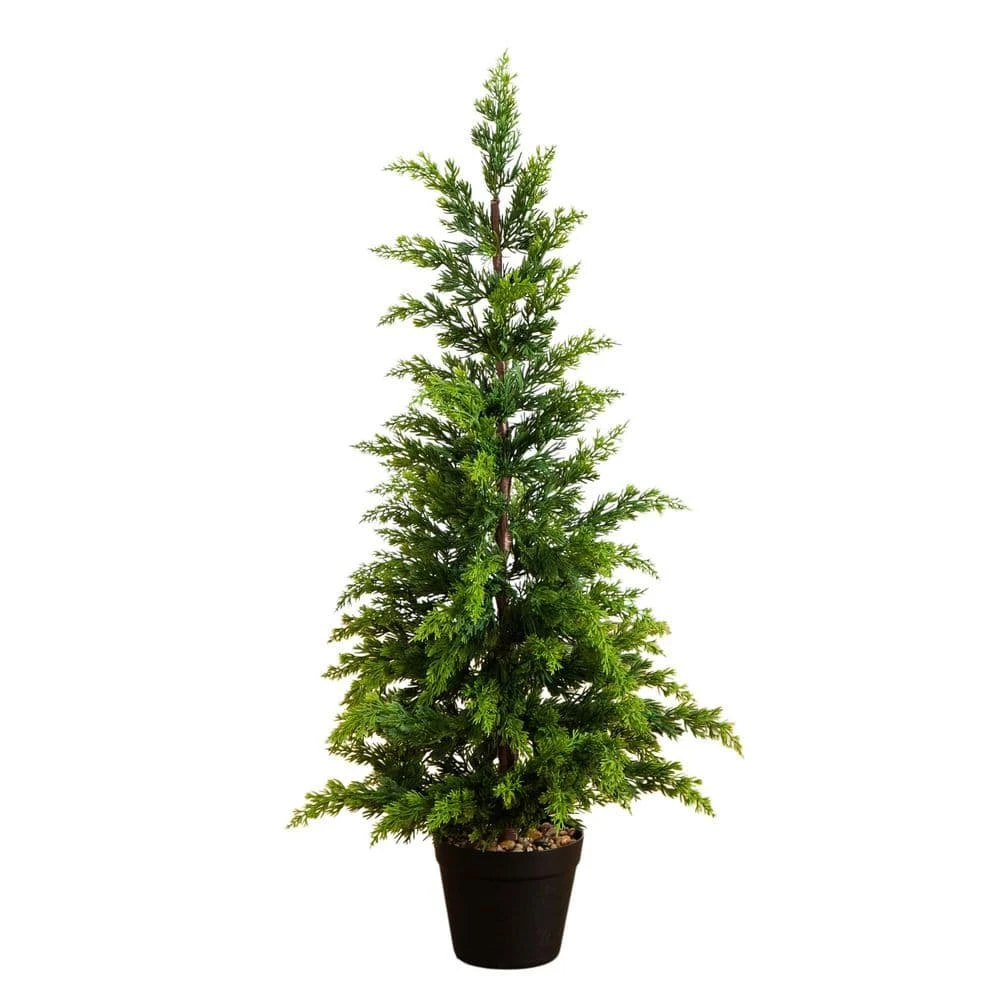 3 Ft. Artificial Cypress Topiary Christmas Tree 3 3 Ft. Artificial Cypress Topiary Christmas Tree