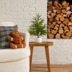 22 In. Artificial Real Touch Norfolk Island Pine In White Decorative Planter With Natural Look 15 22 In. Artificial Real Touch Norfolk Island Pine In White Decorative Planter With Natural Look -Christmas Gift Shop nearly natural unlit christmas trees t5383 31 1000