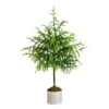 3 Ft. Artificial Real Touch Norfolk Island Pine In Metal Tin Planter With Natural Look 1 3 Ft. Artificial Real Touch Norfolk Island Pine In Metal Tin Planter With Natural Look -Christmas Gift Shop nearly natural unlit christmas trees t5384 64 1000