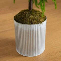 5 Ft. Artificial Real Touch Norfolk Island Pine In Metal Tin Planter With Natural Look 9 5 Ft. Artificial Real Touch Norfolk Island Pine In Metal Tin Planter With Natural Look -Christmas Gift Shop nearly natural unlit christmas trees t5385 e1 1000