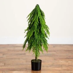 3 Ft. Artificial Real Touch Down Swept Norfolk Pine Tree With Natural Look 12 3 Ft. Artificial Real Touch Down Swept Norfolk Pine Tree With Natural Look -Christmas Gift Shop nearly natural unlit christmas trees t5396 44 1000