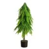 3 Ft. Artificial Real Touch Down Swept Norfolk Pine Tree With Natural Look -Christmas Gift Shop nearly natural unlit christmas trees t5396 64 1000