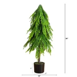 3 Ft. Artificial Real Touch Down Swept Norfolk Pine Tree With Natural Look 10 3 Ft. Artificial Real Touch Down Swept Norfolk Pine Tree With Natural Look -Christmas Gift Shop nearly natural unlit christmas trees t5396 c3 1000