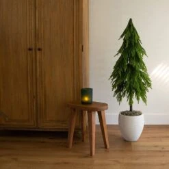 4 Ft. Artificial Real Touch Down Swept Norfolk Pine Tree With Natural Look -Christmas Gift Shop nearly natural unlit christmas trees t5397 31 1000