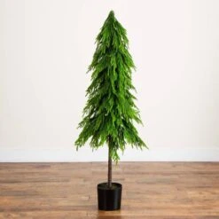 5 Ft. Artificial Real Touch Down Swept Norfolk Pine Tree With Natural Look 12 5 Ft. Artificial Real Touch Down Swept Norfolk Pine Tree With Natural Look -Christmas Gift Shop nearly natural unlit christmas trees t5398 44 1000