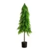5 Ft. Artificial Real Touch Down Swept Norfolk Pine Tree With Natural Look -Christmas Gift Shop nearly natural unlit christmas trees t5398 64 1000